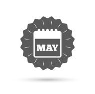 Calendar sign icon May month symbol