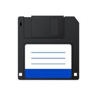 Vector modern diskette on white background