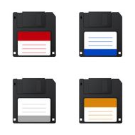 Vector modern diskette on white background N3