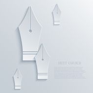 Vector modern Fountain pen light background