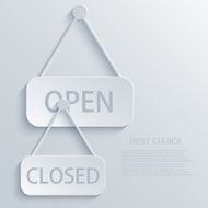 Vector modern open closed light icon background