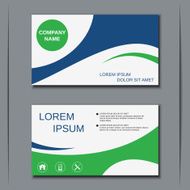 Business visiting card banner sticker mockup flyer label vector template N42