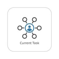 Current Tasks Icon Business Concept Flat Design N2