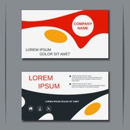 Business visiting card banner sticker mockup flyer label vector template N43