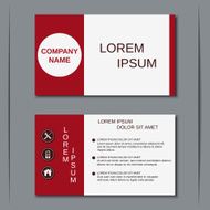 Business visiting card banner sticker mockup flyer label vector template N46