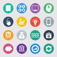 Finance and business icon set N6