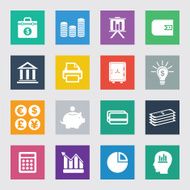 Finance and business icon set N12