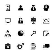 Finance and business icon set N17