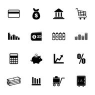 Finance and business icon set N18