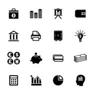 Finance and business icon set N19