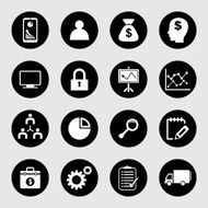 Finance and business icon set N24