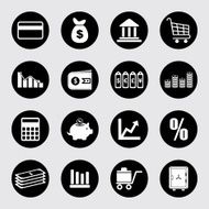 Finance and business icon set N25