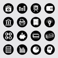 Finance and business icon set N26