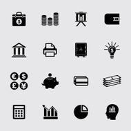 Finance and business icon set N33