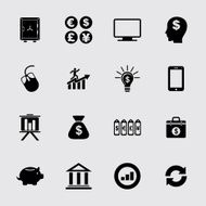 Finance and business icon set N34