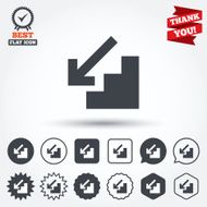 Downstairs icon Down arrow sign N2