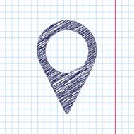 Vector navigation icon Eps10