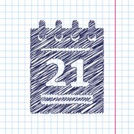 Vector calendar icon Eps10