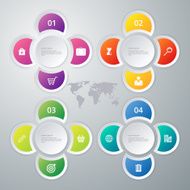 Vector illustration infographics 4 options N4