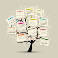 Calendar tree 2015 for your design