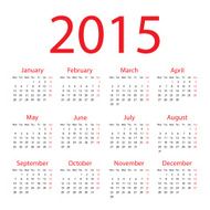 Calendar - 2015
