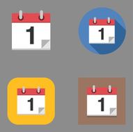 Flat Calendar icons