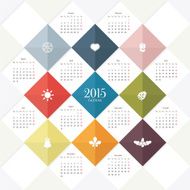 Vector 2015 calendar template