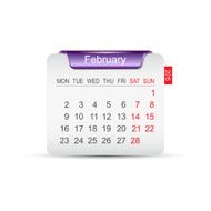 Calendar February 2015 Vector illustration