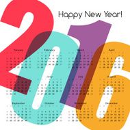 Year Calendar Vector illustration N2