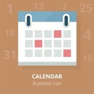 Business icon Сalendar Flat vector illustration
