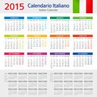 Italian Calendar Calendario Italiano 2015 - Illustration