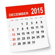 December 2015 calendar