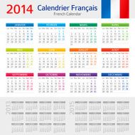 French Calendar Calendrier Fran&ccedil;ais 2014