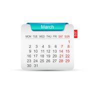 Calendar March 2015 Vector illustration