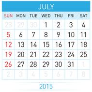 Monthly calendar N2