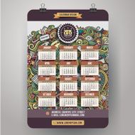 Doodles social media Calendar 2015 year