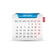 Calendar January 2015 Vector illustration