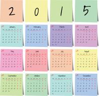 Calendar sticker 2015 vector