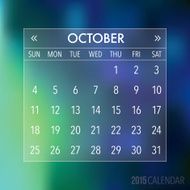 Trendy Abstract Blurry Hipster 2015 Calendar