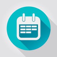 Calendar icon flat design