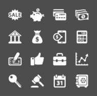 finance and business icon set vector eps10