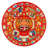 Mayan Calendar Colour Illustration