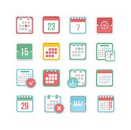 Calendar icon set N3