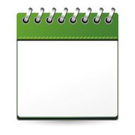 Calendar green blank N2