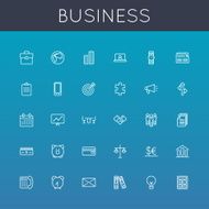 Vector Business Line Icons