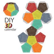Scheme of 3d calendar - do it yourself DIY