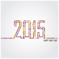 Creative happy new year 2015 text Design N3