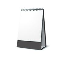 standing blank calendar