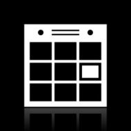Calendar icon on a black background N4