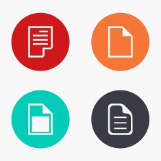 Vector modern file colorful icons set
